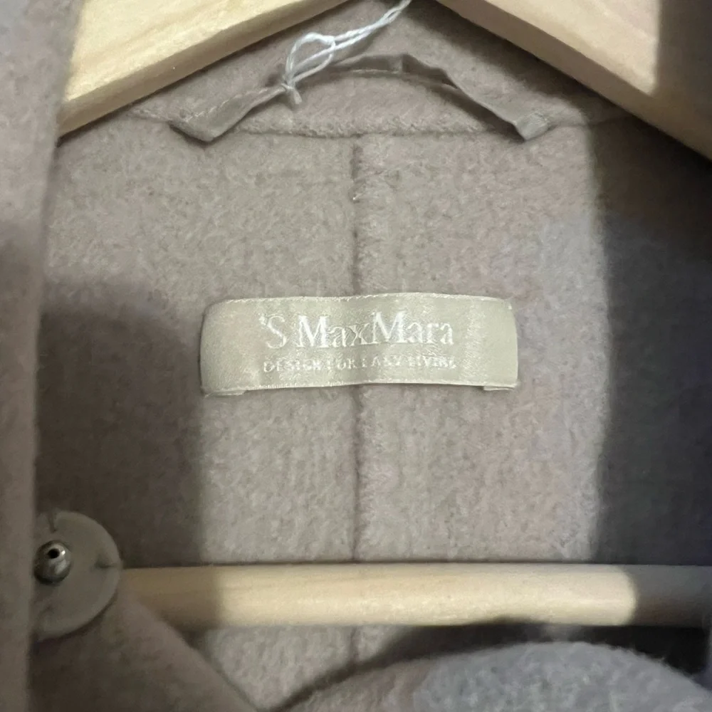 S Max Mara Angora Blend Pea Coat Cream | Quiet Luxury Old Money Chic Timeless - Picture 2 of 16
